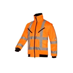 Sioen EAGLE 050A RWS Winter Jacket Fluorescent Orange - Lined, Detachable Fur Collar, Size S Sioen EAGLE 050A RWS Winterjas Fluo Oranje - Gevoerd, Afneembare Bontkraag, Maat S