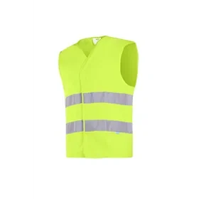 Sioen Elba High-Visibility Yellow Safety Vest - Velcro Closure & Reflective Stripes (4XL) Sioen ELBA Signalisatiegilet Fluo Geel - Klittenbandsluiting & Reflectiebanden (4XL)