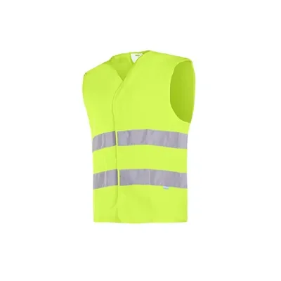 Sioen ELBA Signalisatiegilet Fluo Geel - Klittenbandsluiting & Reflectiebanden (4XL)