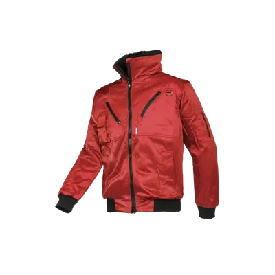 Sioen Hawk Blouson Rood - Uitneembare Bontvoering & Praktische Zakken - Maat XL