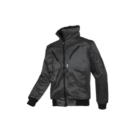 Sioen Hawk Black Blouson Jacket - Removable Faux Fur Lining & Functional Design - Size S Sioen Hawk Blouson Zwart - Uitneembare Bontvoering & Functioneel Ontwerp - Maat S