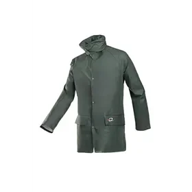 Sioen Jakarta Raincoat 4145 Green/Khaki - Lightweight, Flexible & Waterproof - Size XL Sioen Jakarta Regenjas 4145 Groen/Kaki - Lichtgewicht, Soepel & Waterdicht - Maat XL