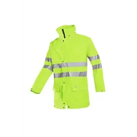 Sioen Kassel Regenjas Fluo Geel - Lichtgewicht & Geluidsarm - Maat L