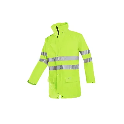 Sioen Kassel Regenjas Fluo Geel - Lichtgewicht & Geluidsarm - Maat M