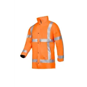 Sioen Merapi Winter Parka Fluorescent Orange - Waterproof, Lined & With Removable Fleece - Size XL Sioen Merapi Winterparka Fluo Oranje - Waterdicht, Gevoerd & Met Uitneembare Fleece - Maat XL