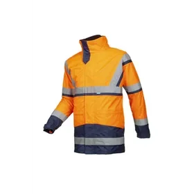 Sioen Powell 4-in-1 Regenparka Fluo Oranje - Waterdicht & Ademend - Maat XL