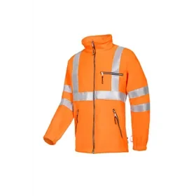 Sioen REIMS 131Z Fleece Work Jacket Fluorescent Orange - Warm, Windproof & I.L.S.-Compatible, Size 3XL Sioen REIMS 131Z Fleece Werkjas Fluo Oranje - Warm, Winddicht & I.L.S.-Compatibel, Maat 3XL