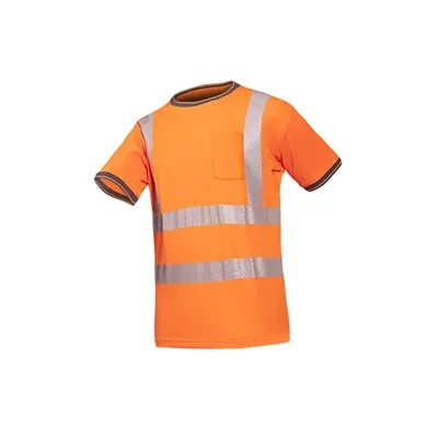 Sioen Rotella T-shirt Fluo Oranje - Ademend, Antibacterieel & UV-beschermend - Maat S