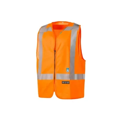 Sioen Sarvan FR AST Veiligheidsgilet Fluo Oranje - Vlamvertragend & RWS - Maat M