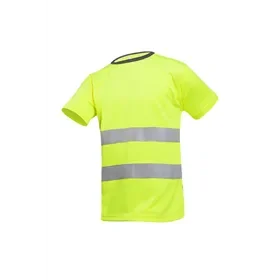 Sioen T-shirt Cartura Fluo Geel - Reflecterend, Sneldrogend & Comfortabel - Maat M Sioen T-shirt Cartura Fluo Geel - Reflecterend, Sneldrogend & Comfortabel - Maat M