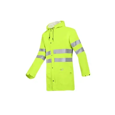 Sioen Unzen Regenjas Fluo Geel - Lichtgewicht, Waterdicht & Ademend - Maat XL