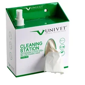 Univet Cleaning Station 3QL002 - Includes 30ml Spray and 24 Cleaning Wipes Univet Schoonmaakstation 3QL002 - Inclusief 30ml spray en 24 schoonmaakdoekjes